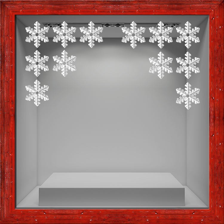 Αυτοκόλλητο Βιτρίνας Snowflakes