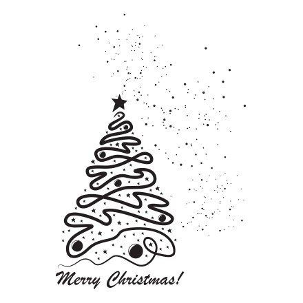 Merry Christmas Tree με γραμμές
