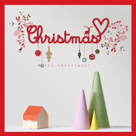 Merry Christmas Love Αυτοκόλλητο Βιτρίνας