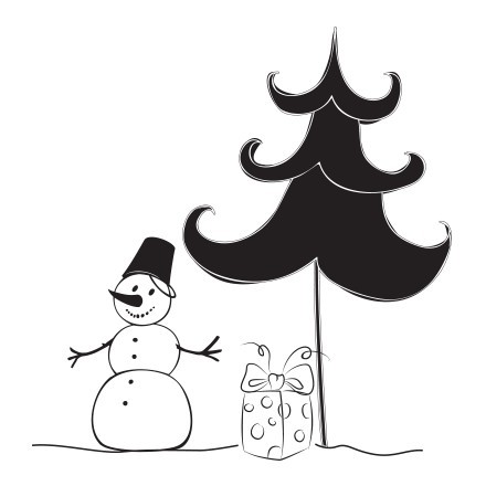 Χιονάνθρωπος με δώρο