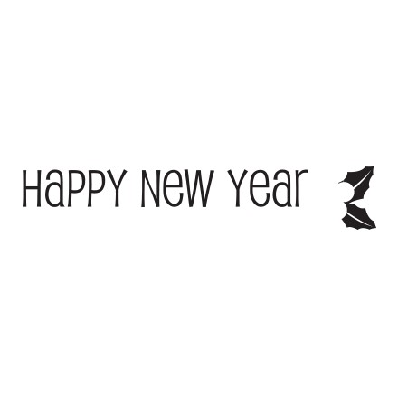 Happy New Year Christmas mistletoe