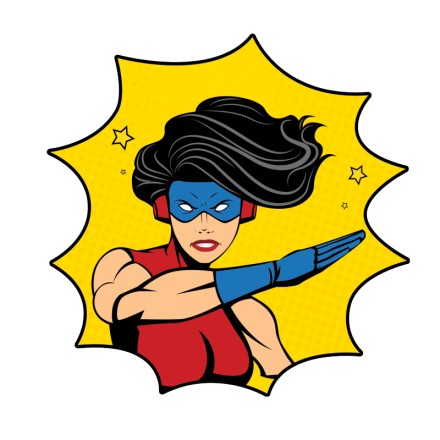 Slap woman superhero