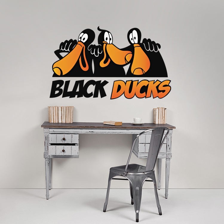 Αυτοκόλλητο Τοίχου Black Ducks