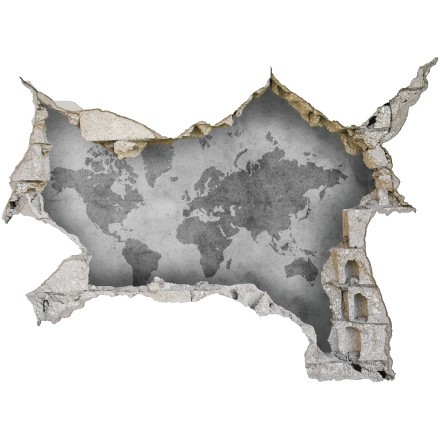 Παγκόσμιος χάρτης σε Τσιμεντένιο Τοίχο