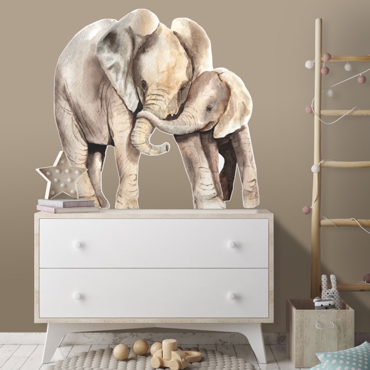 Αυτοκόλλητο Τοίχου Elefant Family