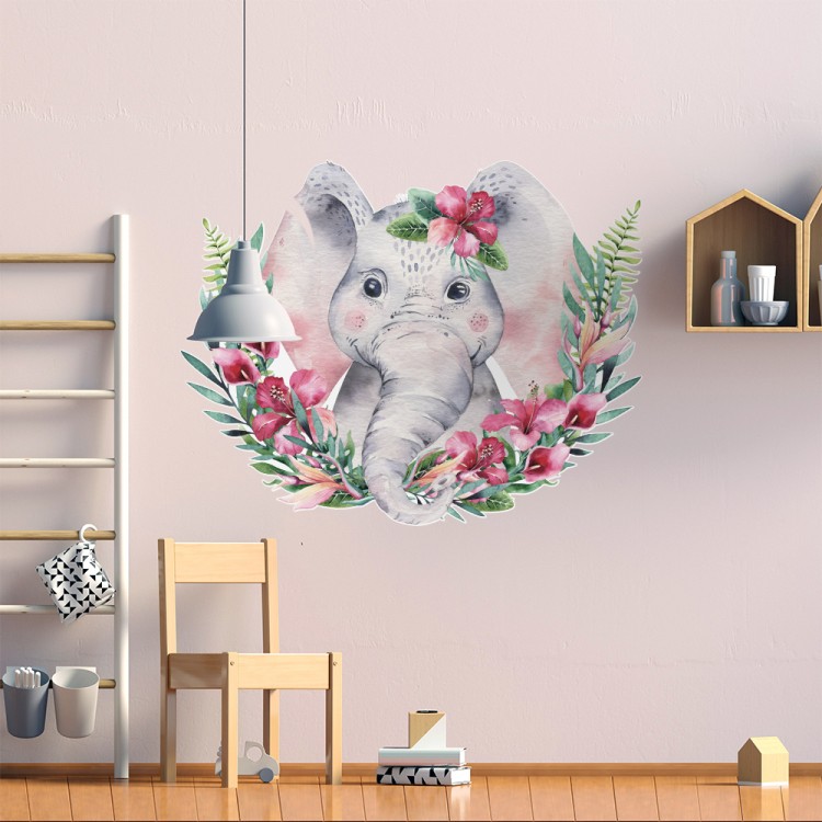 Αυτοκόλλητο Τοίχου Flowy Elefant