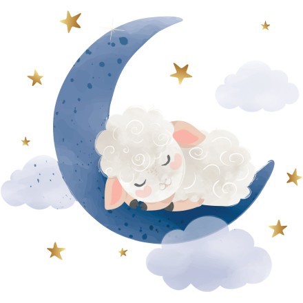 Προβατάκι Κοιμάται στο Φεγγάρι