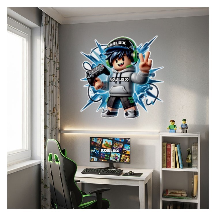 Αυτοκόλλητο Τοίχου Roblox Blue