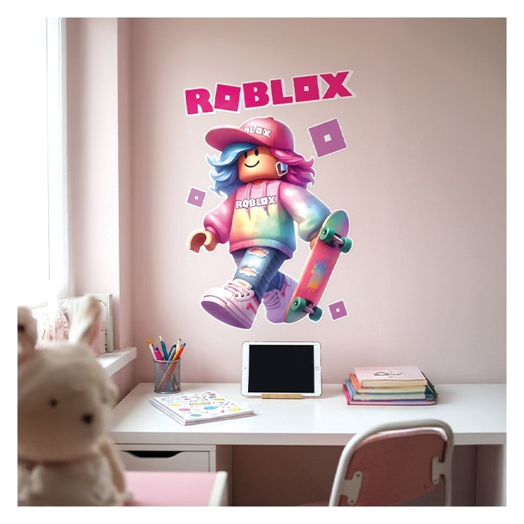 Αυτοκόλλητο Τοίχου Roblox Pink