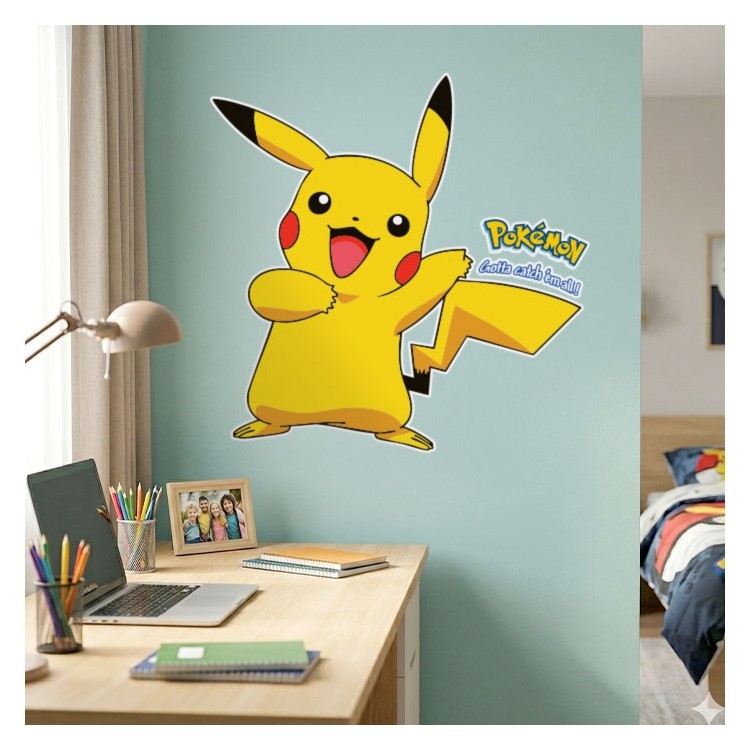 Αυτοκόλλητο Τοίχου Pikachu