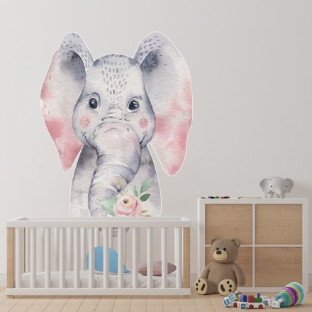 Cute Elefant Αυτοκόλλητο Τοίχου