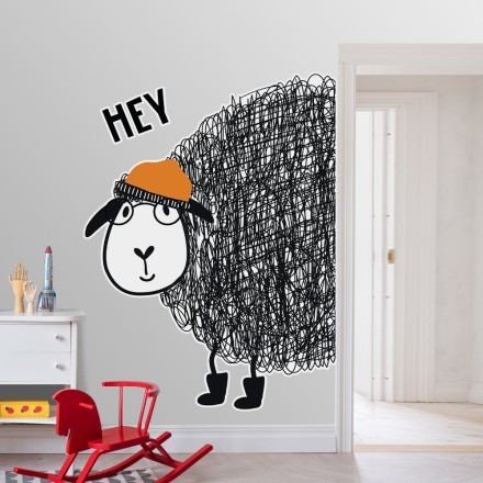 Hey Sheep Αυτοκόλλητο Τοίχου