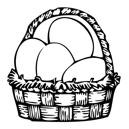 Basket with eggs