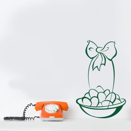 Bowl of eggs Αυτοκόλλητο Βιτρίνας