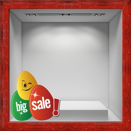 Big Easter Sales Αυτοκόλλητο Βιτρίνας
