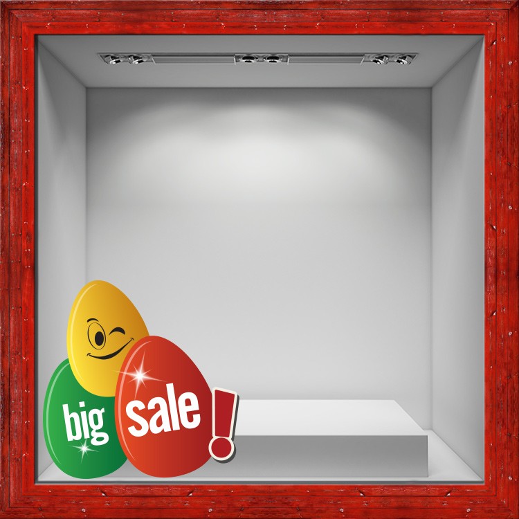 Αυτοκόλλητο Βιτρίνας Big Easter Sales