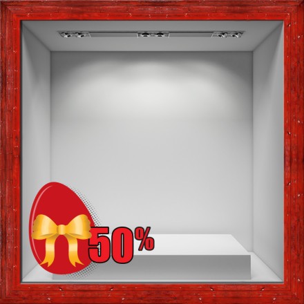 Πασχαλινό Αυγό -50% Αυτοκόλλητο Βιτρίνας