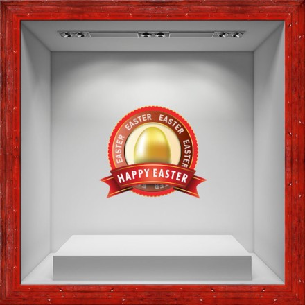 Easter Golden Egg Αυτοκόλλητο Βιτρίνας