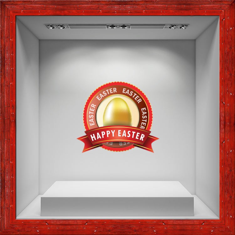 Αυτοκόλλητο Βιτρίνας Easter Golden Egg