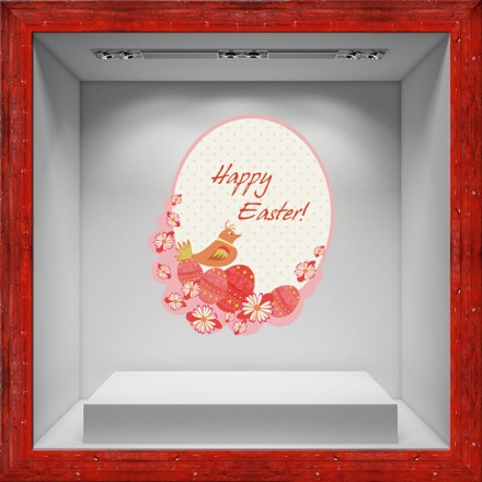 Happy Easter Bird Αυτοκόλλητο Βιτρίνας