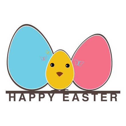 Happy Easter Colorful Eggs