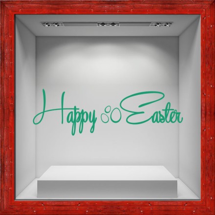 Happy Easter font Αυτοκόλλητο Βιτρίνας