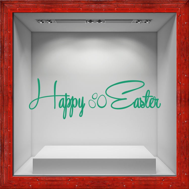 Αυτοκόλλητο Βιτρίνας Happy Easter font