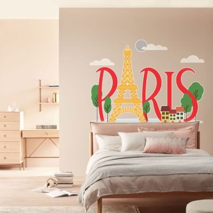Παρίσι Πύργος του Άιφελ Αυτοκόλλητο Τοίχου
