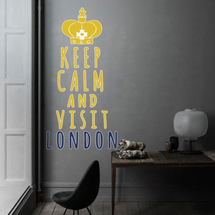 Αυτοκόλλητο Τοίχου Keep calm and visit London