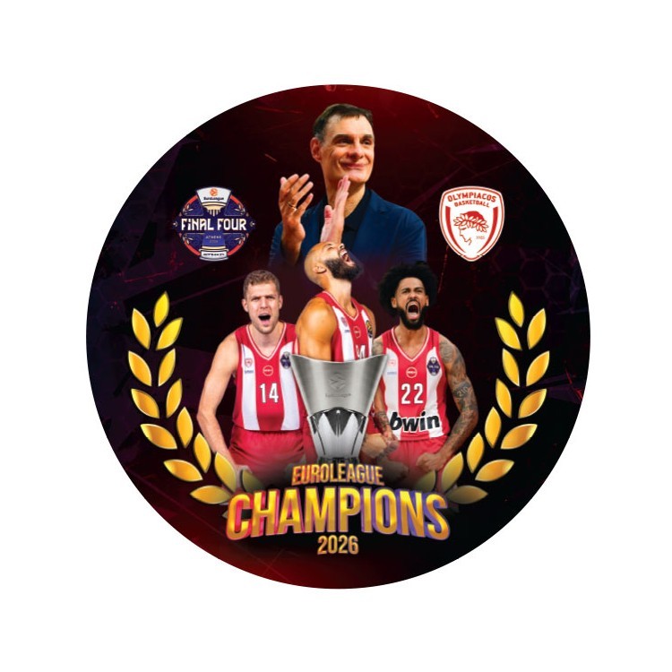 Αυτοκόλλητο Τοίχου Olympiacos Champions