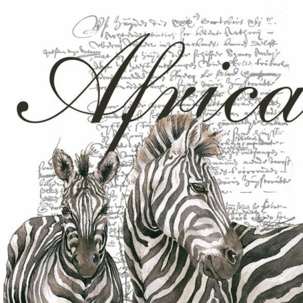 AFRICA ΧΑΡΤΟΠΕΤΣΕΤΑ ΛΕΥΚΟ 33x33cm