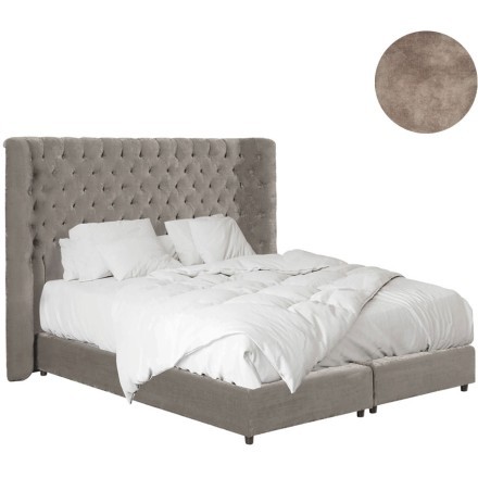 DIECI ΚΡΕΒΑΤΙ (ΓΙΑ ΣΤΡΩΜΑ 160x200cm) BEIGE 211x168xH137cm