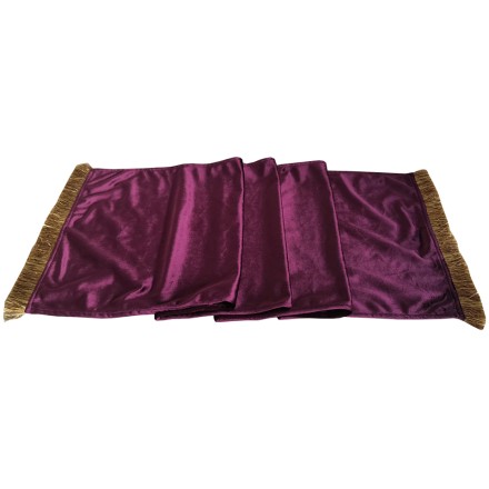 GLORY ΔΙΑΚΟΣΜΗΤΙΚΟ RUNNER ΒΕΛΟΥΔΟ ΜΠΟΡΝΤΩ/ΧΡΥΣΟ 40x150cm
