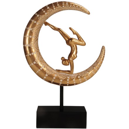 HATHA DECO POLYRESIN ΧΡΥΣΟ ΜΑΥΡΟ 19,5x6,8xH29,5cm