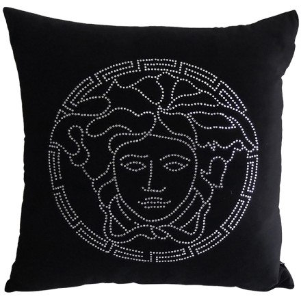 HERMES ΔΙΑΚΟΣΜΗΤΙΚΟ ΜΑΞΙΛΑΡΙ ΒΕΛΟΥΔΟ ΜΑΥΡΟ 45x45cm