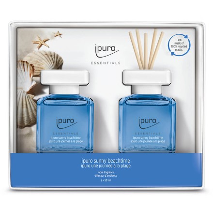 IPURO ESSENTIALS SUNNY BEACHTIME ΑΡΩΜΑΤΙΚΟ ΧΩΡΟΥ ΣΕΤ 2x50ml