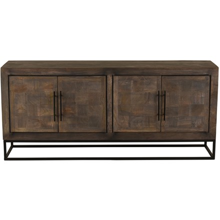 MARGI ΜΠΟΥΦΕΣ 4ΠΟΡΤΕΣ ΓΚΡΙ PARQUET DESIGN 180x40xH80cm