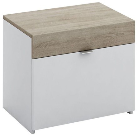 MY BOX ΚΟΜΟΔΙΝΟ SONOMA ΣΚΟΥΡΟ ΛΕΥΚΟ HIGH GLOSS 50x36xH43cm