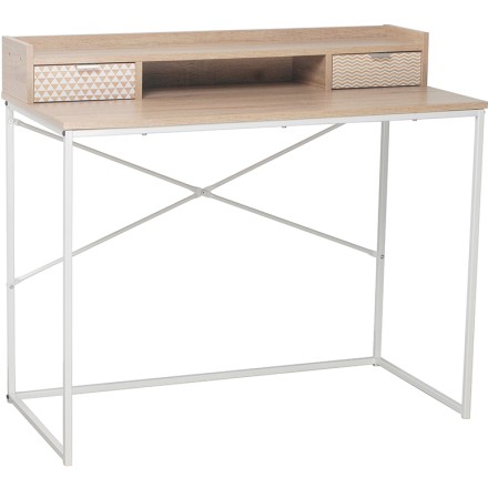 NAK ΓΡΑΦΕΙΟ 2ΣΥΡΤΑΡΙΑ SONOMA ΜΕ PATTERN 100x50xH88,5cm