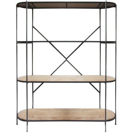 OVALIS ΒΙΒΛΙΟΘΗΚΗ 4ΡΑΦΙΑ ΦΥΣΙΚΟ 154x40,5xH189cm Έπιπλα & Διακοσμητικά