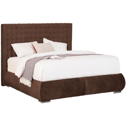 RICH ΚΡΕΒΑΤΙ ΜΕ ΑΠΟΘΗΚ. ΧΩΡΟ (ΓΙΑ ΣΤΡΩΜΑ 160x200cm) MADDER BROWN 211x168xH143cm