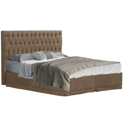 ROYAL ΚΡΕΒΑΤΙ ΜΕ ΑΠΟΘΗΚ. ΧΩΡΟ (ΓΙΑ ΣΤΡΩΜΑ 160x200cm) BEIGE 211x168xH120cm