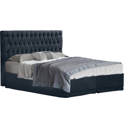 ROYAL ΚΡΕΒΑΤΙ ΜΕ ΑΠΟΘΗΚ. ΧΩΡΟ (ΓΙΑ ΣΤΡΩΜΑ 160x200cm) MIDNIGHT BLUE 211x168xH120cm