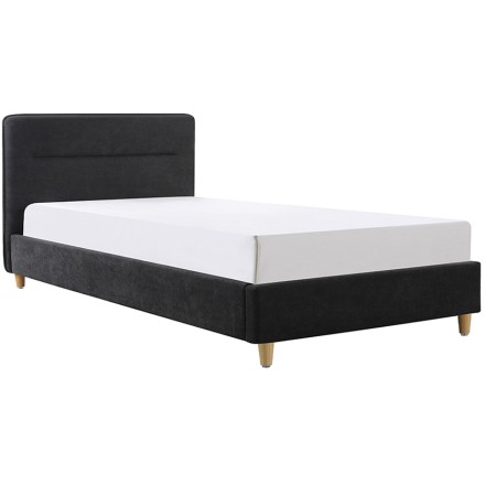 SIESTA ΚΡΕΒΑΤΙ (ΓΙΑ ΣΤΡΩΜΑ 120x200cm) ΓΚΡΙ ΣΚΟΥΡΟ 213x134xH103cm