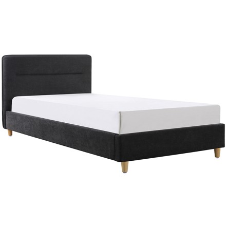 SIESTA ΚΡΕΒΑΤΙ (ΓΙΑ ΣΤΡΩΜΑ 160x200cm) ΓΚΡΙ ΣΚΟΥΡΟ 213x174xH103cm