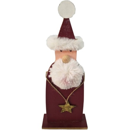 XMAS BORDO SANTA ΔΙΑΚΟΣΜΗΤΙΚΟ MDF ΜΠΟΡΝΤΩ 17x6xH41cm