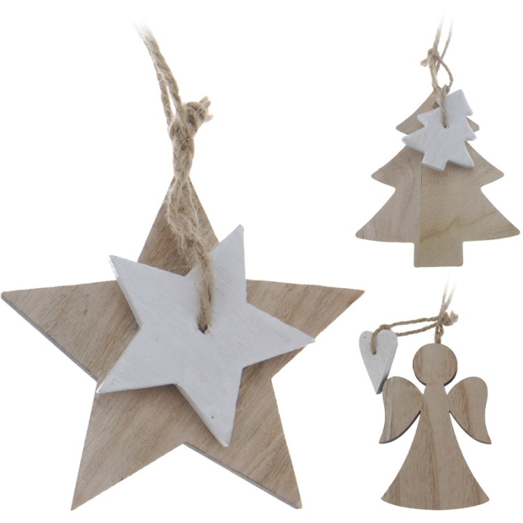 Έπιπλα & Διακοσμητικά XMAS CHRISTMAS DECO ΦΥΣΙΚΟ ΛΕΥΚΟ H9cm