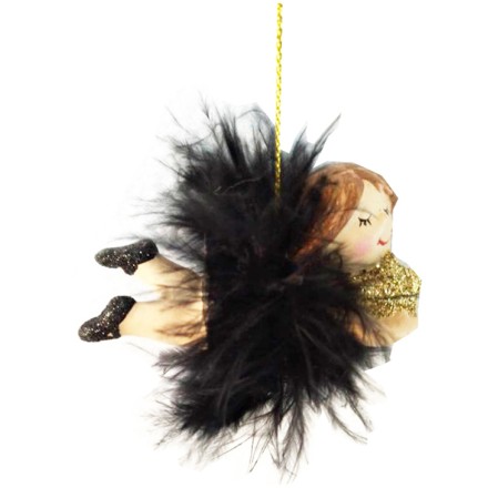 XMAS NIGHT ΔΙΑΚΟΣΜΗΤΙΚΟ POLYRESIN ΜΑΥΡΟ 8x4xH5cm