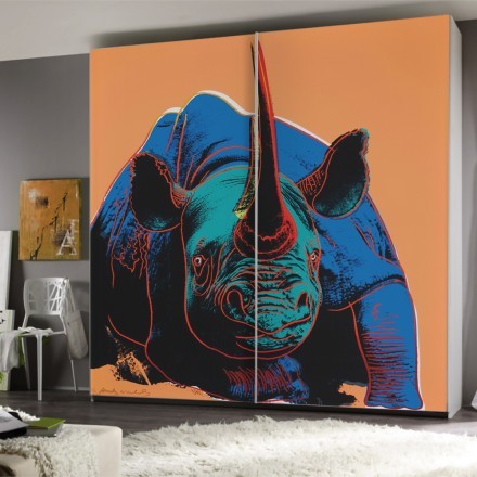 Black Rhinoceros, from Endangered Species Portfolio Αυτοκόλλητο Ντουλάπας