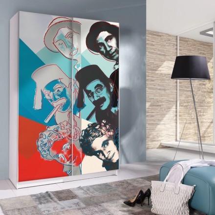 The Marx Brothers, Screenprint Αυτοκόλλητο Ντουλάπας